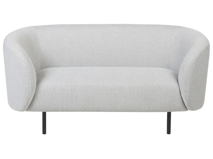 Black and white 2 seater fabric sofa Loen