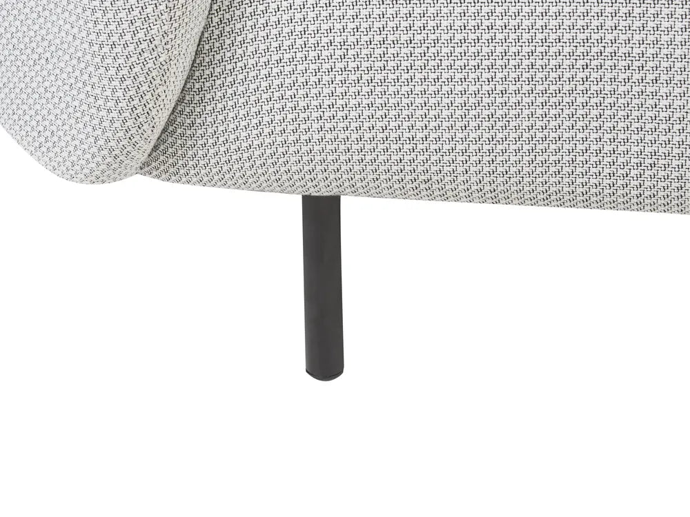 Sofa 2 Seater Fabric Black/ White Liora