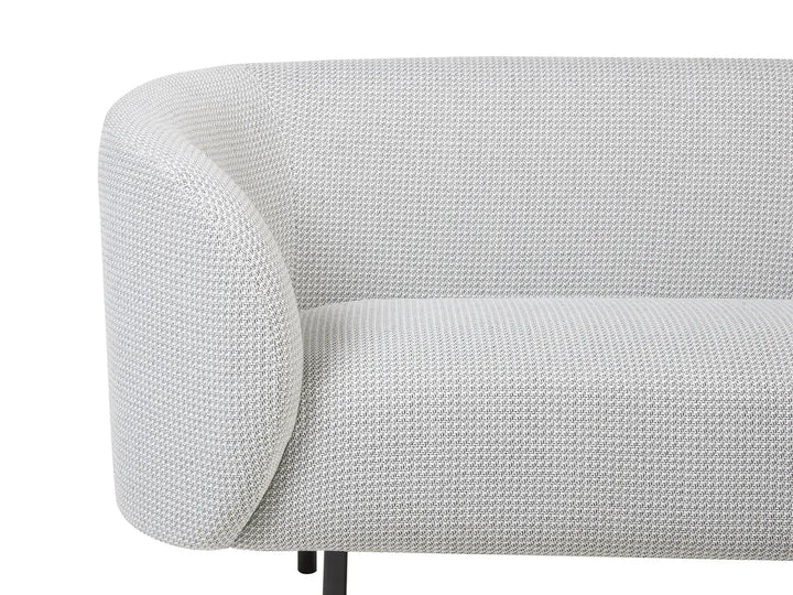 Sofa 2 Seater Fabric Black/ White Liora
