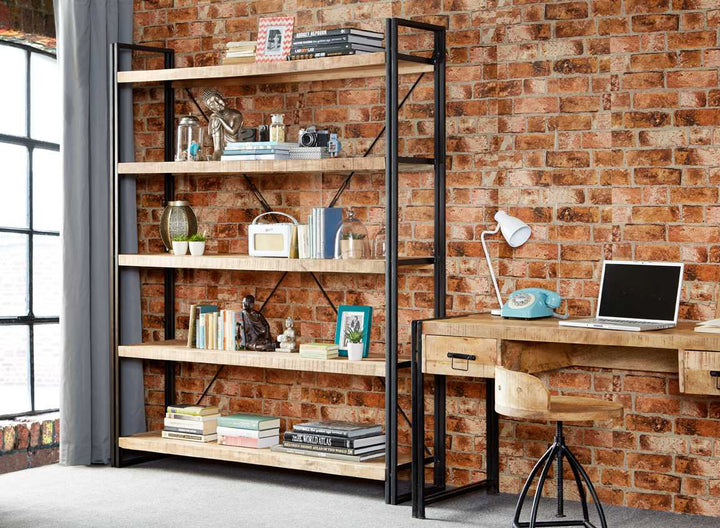 Cosmo Industrial Large Open Bookcase