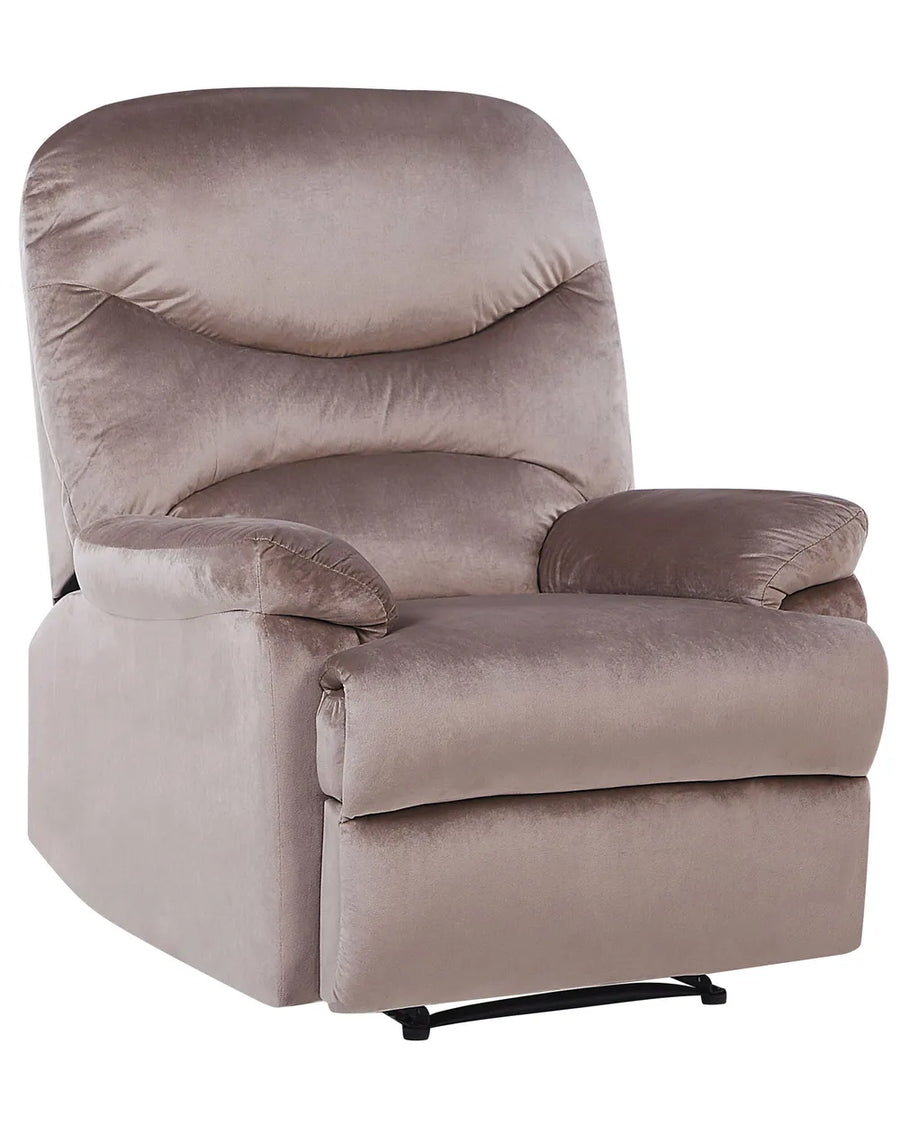 Beige recliner chair on a white background