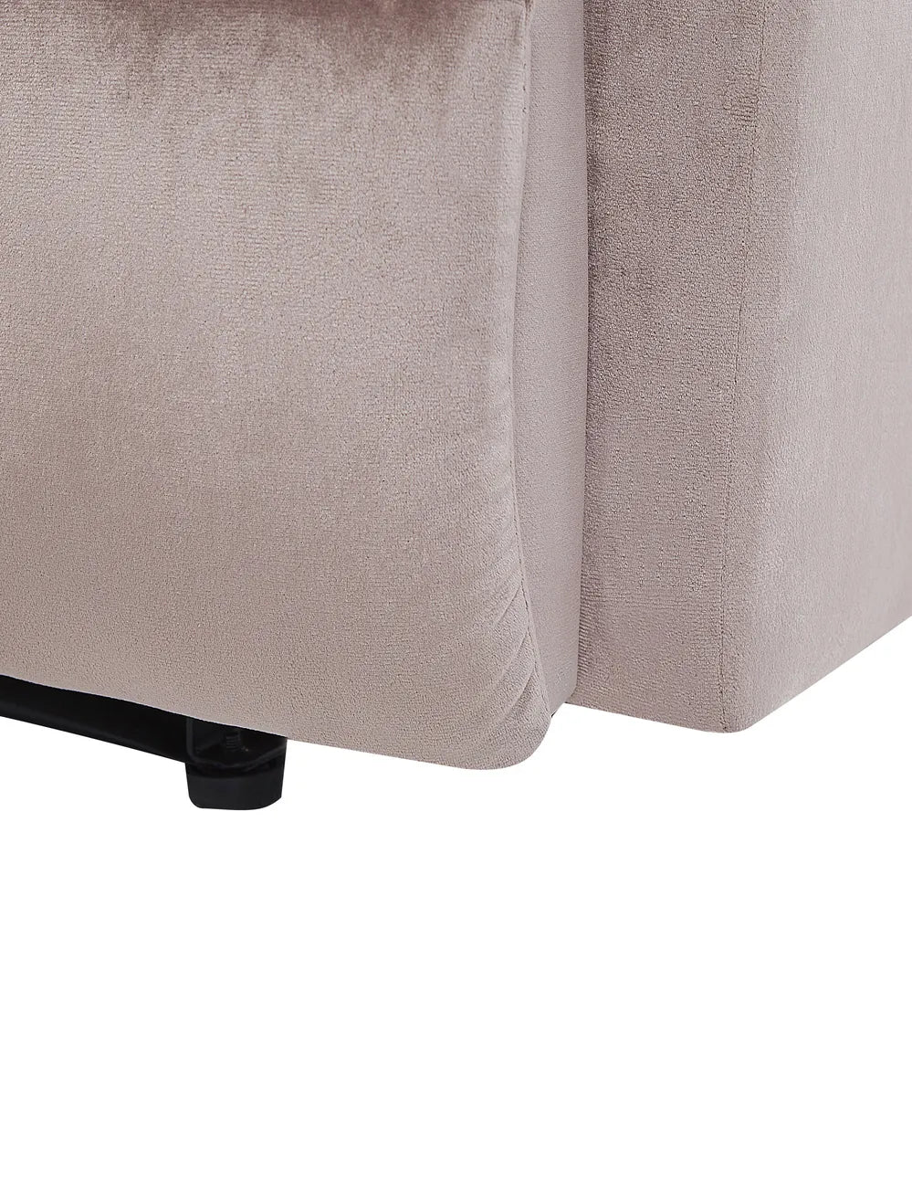 Recliner Chair With Footrest Velvet Taupe Beige Gail