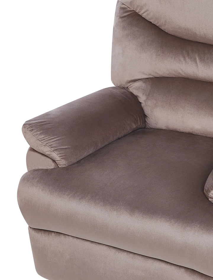 Recliner Chair With Footrest Velvet Taupe Beige Gail