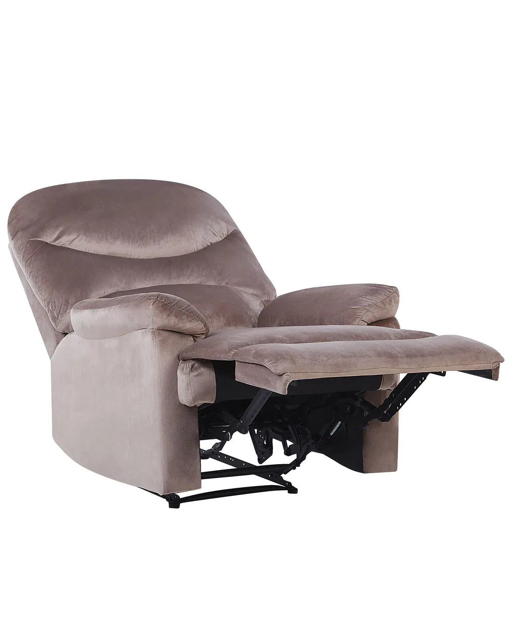 Recliner Chair With Footrest Velvet Taupe Beige Gail