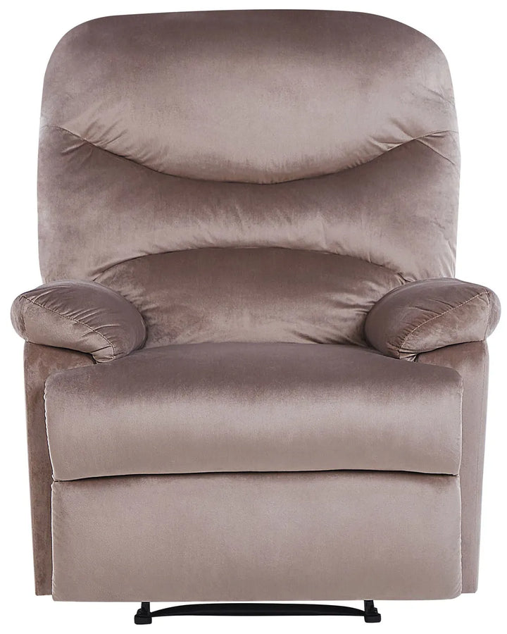 Recliner Chair With Footrest Velvet Taupe Beige Gail