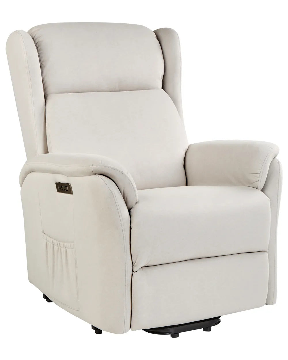 Beige recliner chair on a white background