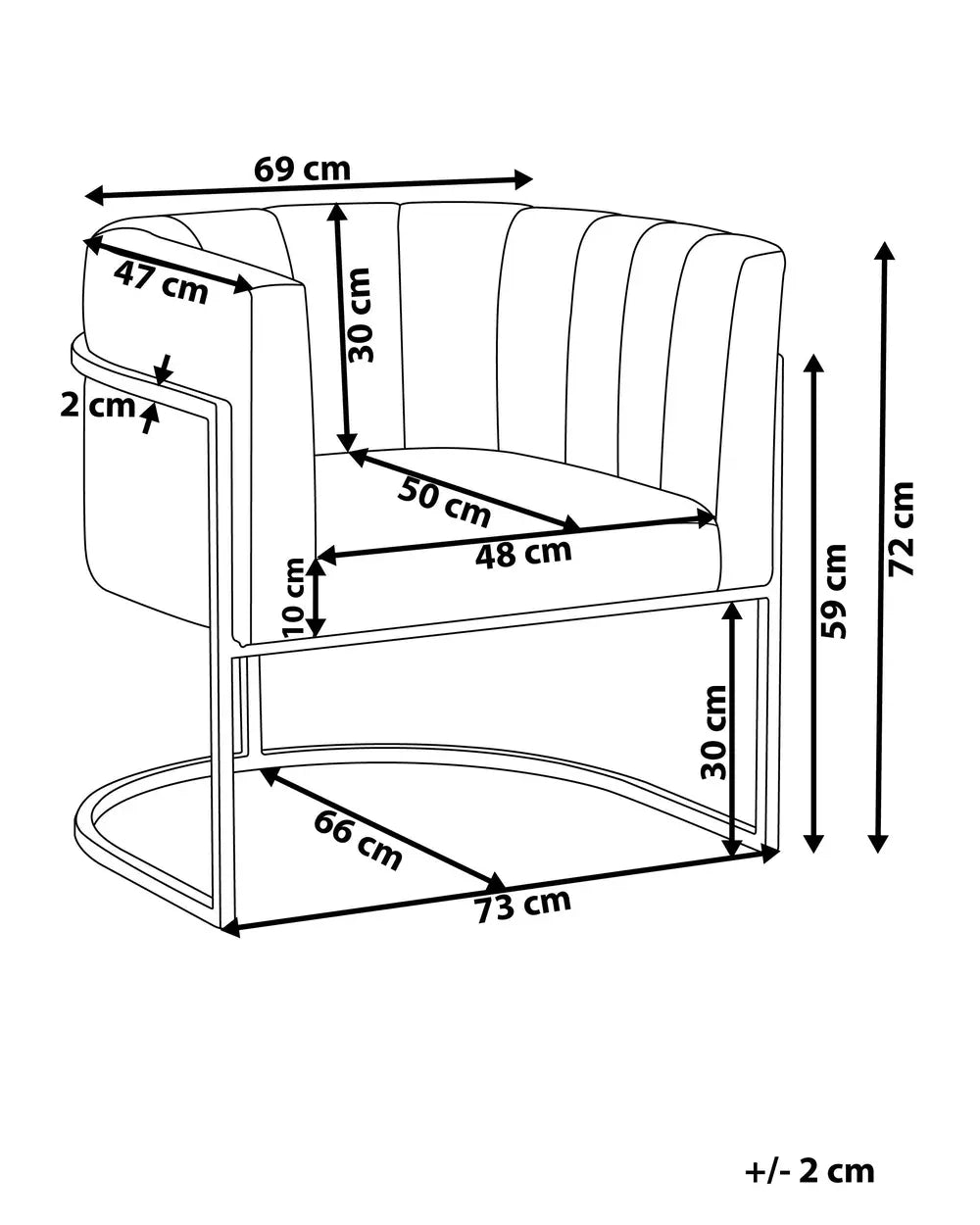 Armchair Velvet Blue Alanna