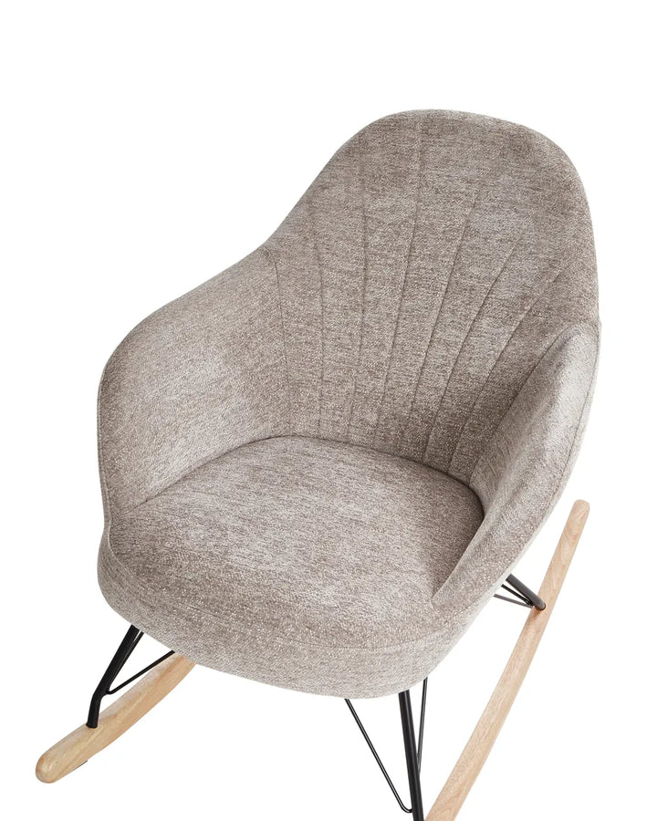 Rocking Chair Fabric Taupe Byanka