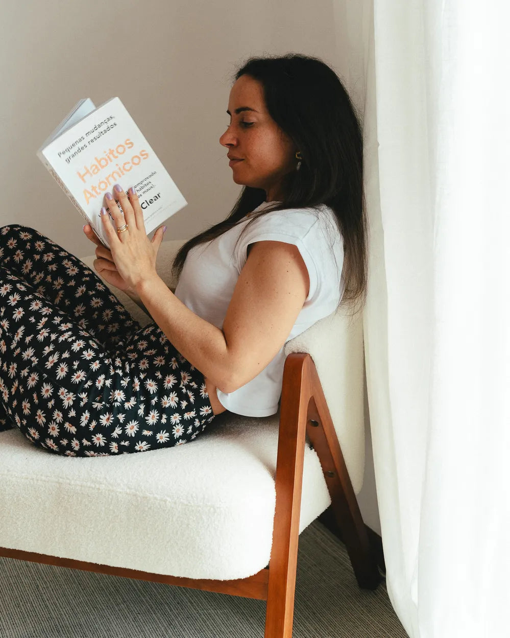 Armchair Boucle White Tyler