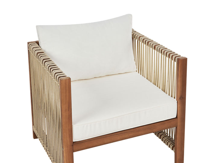 Antria Garden Lounge Set with Table 4 Seater Acacia Wood Beige