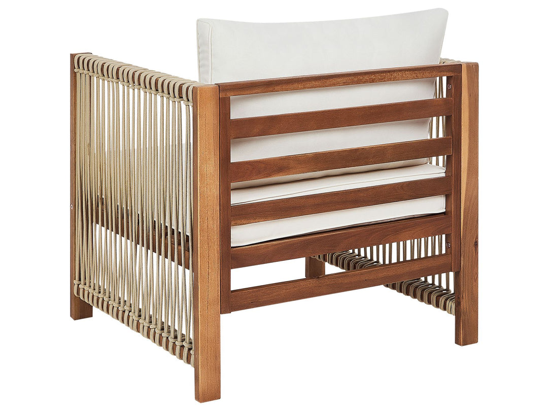 Antria Garden Lounge Set with Table 4 Seater Acacia Wood Beige
