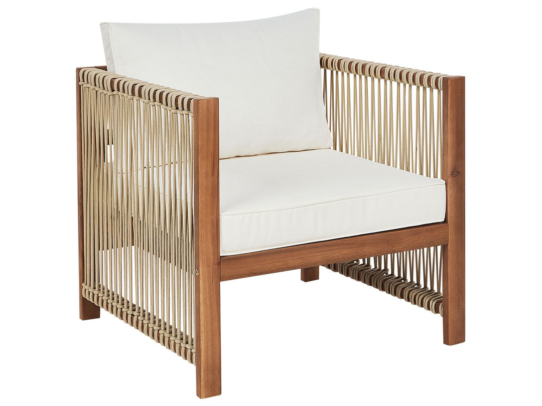 Antria Garden Lounge Set with Table 4 Seater Acacia Wood Beige