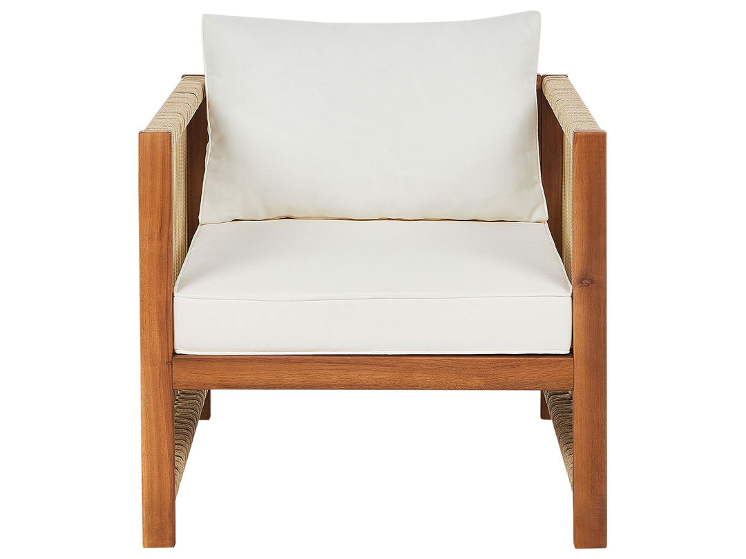 Antria Garden Lounge Set with Table 4 Seater Acacia Wood Beige