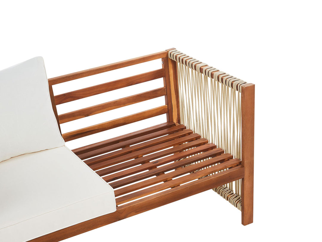 Antria Garden Lounge Set with Table 4 Seater Acacia Wood Beige