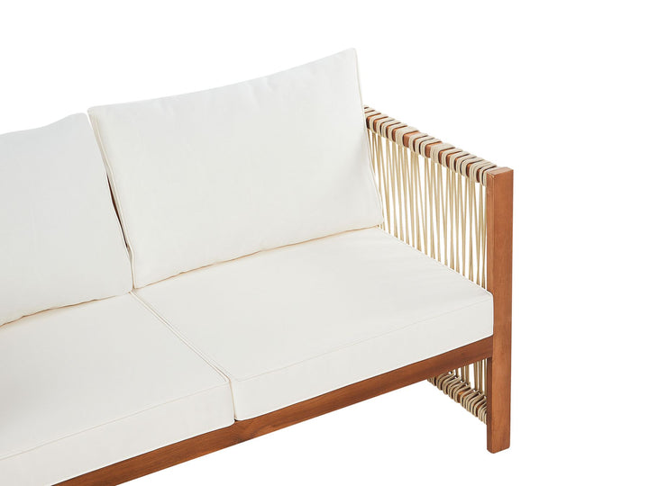 Antria Garden Lounge Set with Table 4 Seater Acacia Wood Beige