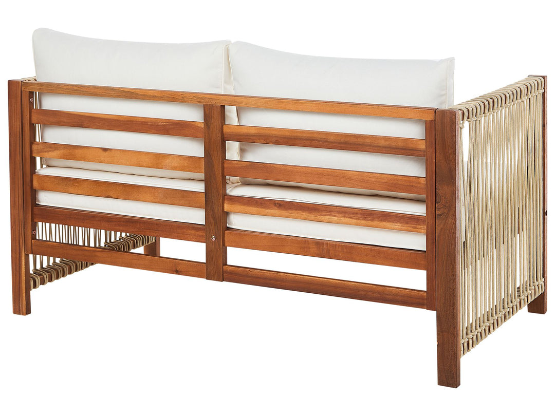 Antria Garden Lounge Set with Table 4 Seater Acacia Wood Beige