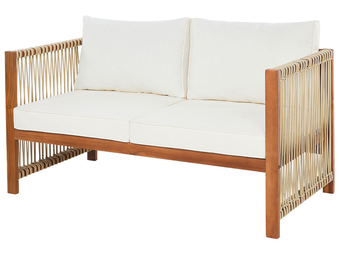 Antria Garden Lounge Set with Table 4 Seater Acacia Wood Beige