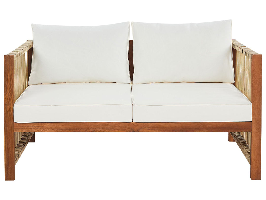 Antria Garden Lounge Set with Table 4 Seater Acacia Wood Beige
