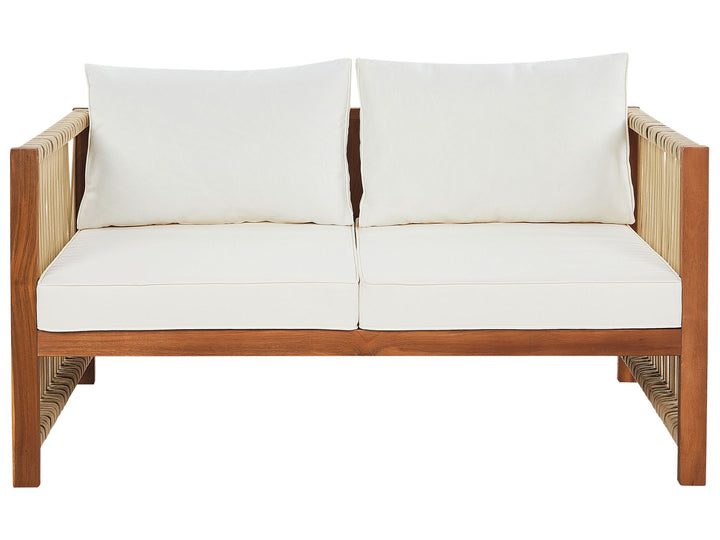 Antria Garden Lounge Set with Table 4 Seater Acacia Wood Beige