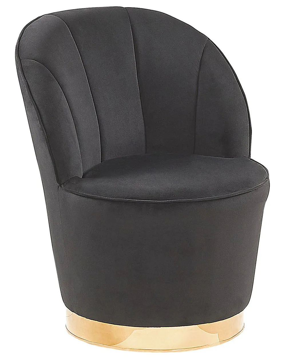 Gray chair with a gold base on a white background
