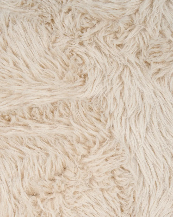 Armchair Faux Fur Light Beige Jaqueze