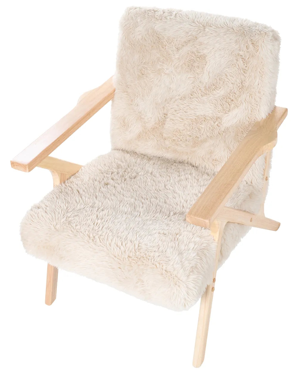 Armchair Faux Fur Light Beige Jaqueze