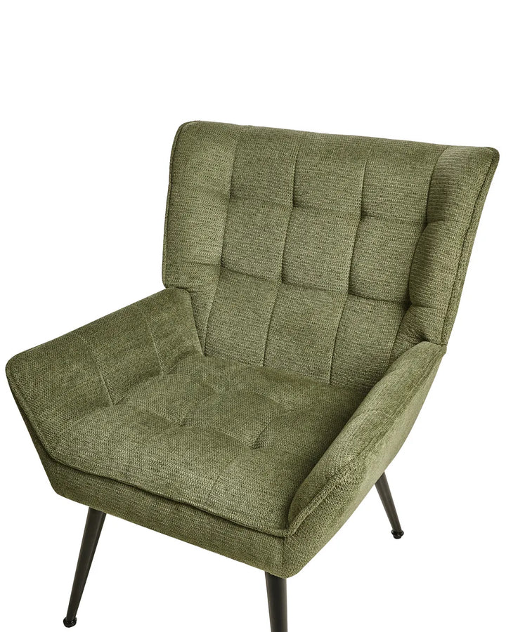 Armchair Fabric Green Braedin