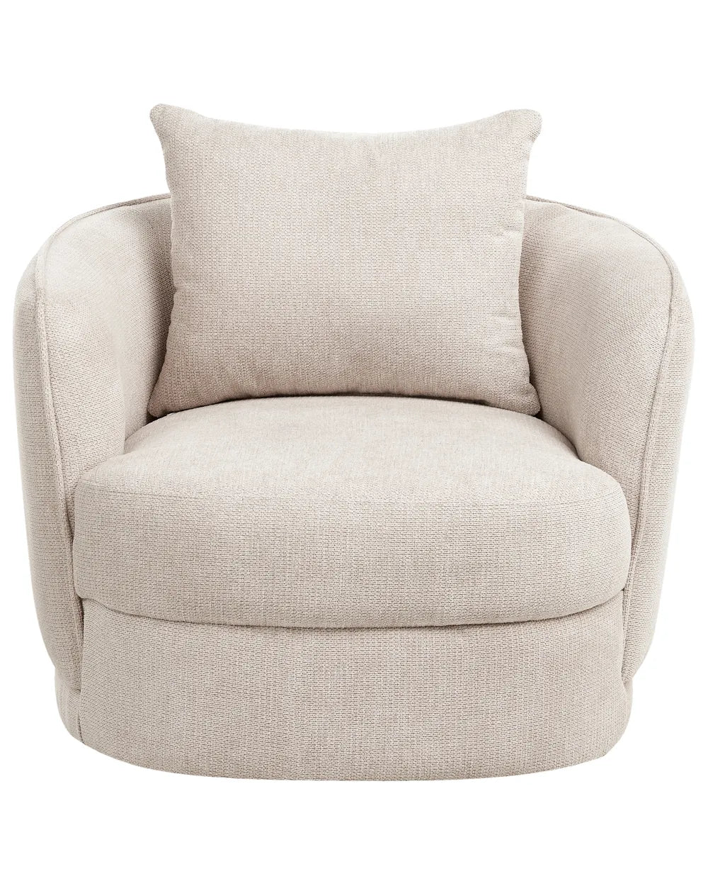 Swivel Armchair Fabric Light Beige Glendora