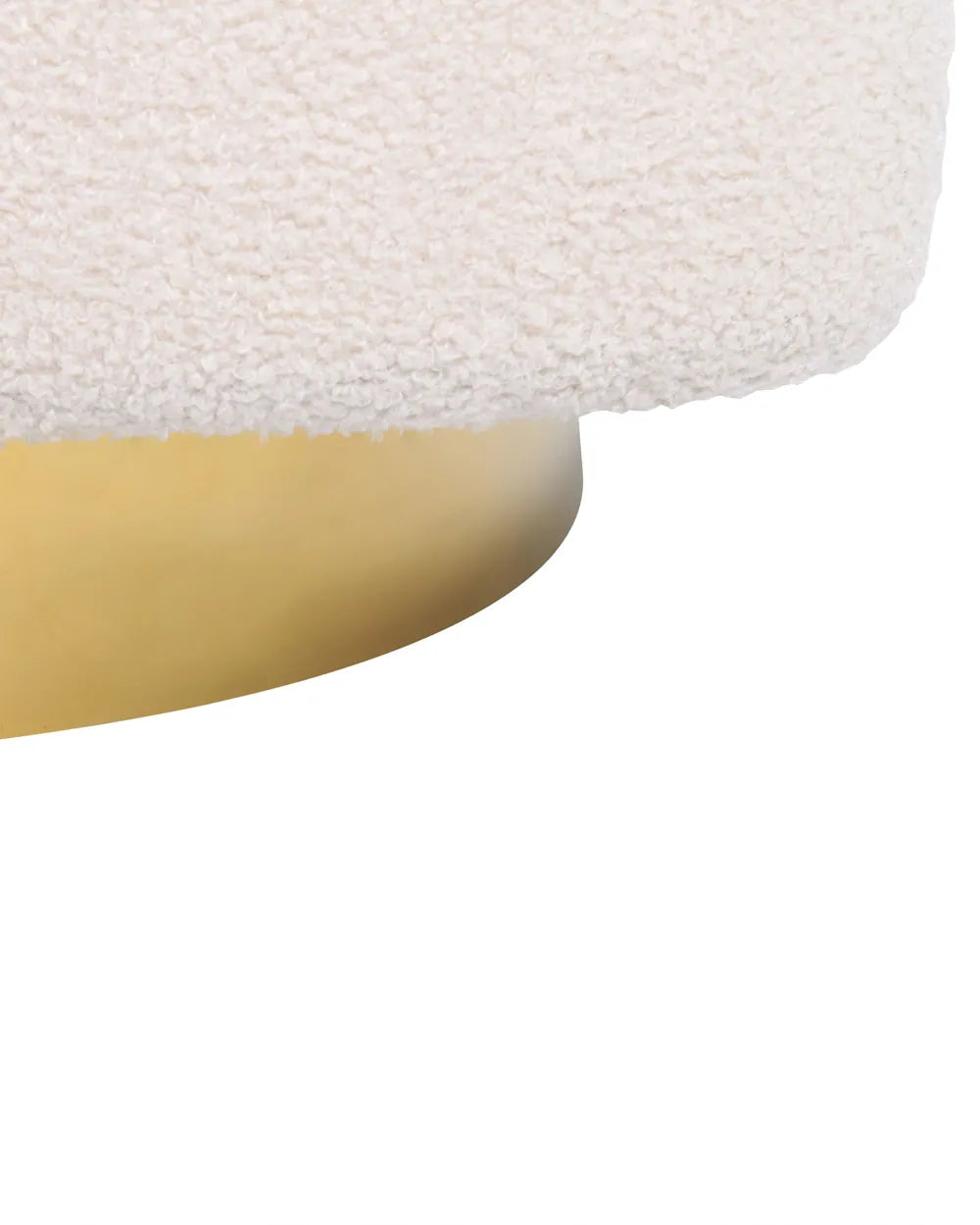 Swivel Armchair Boucle Off-White Hana
