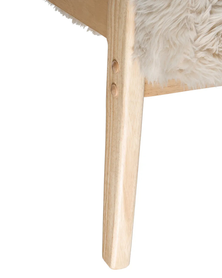 Armchair Faux Fur Light Beige Havva