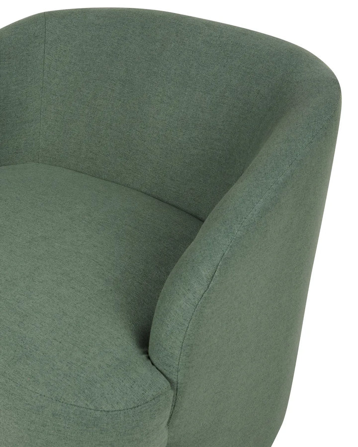 Swivel Armchair Fabric Green Hana