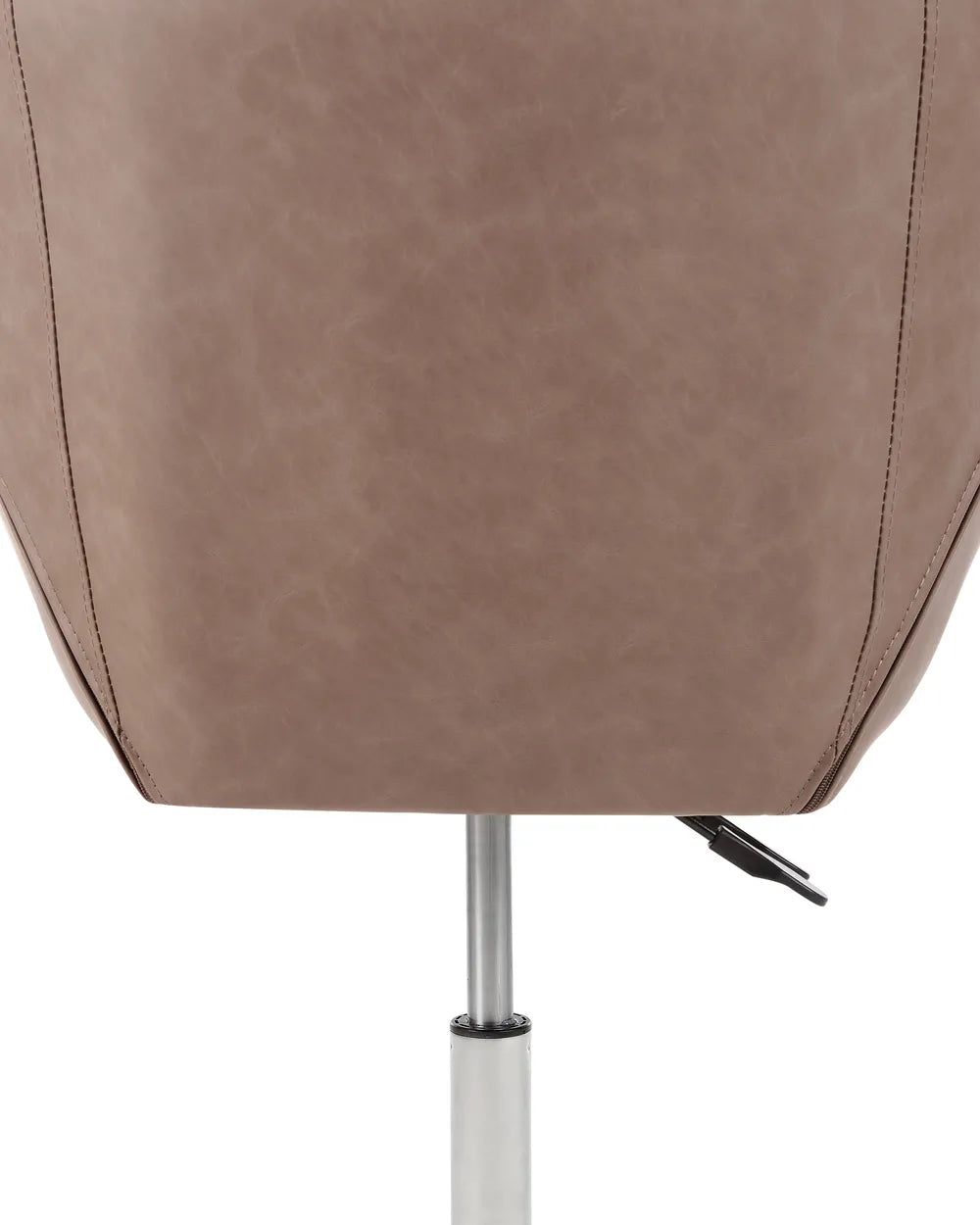 Desk Chair Faux Leather Light Brown Syasia