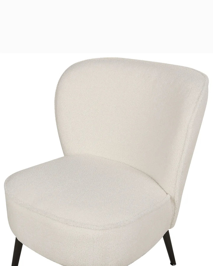 Armchair Boucle White Smelda