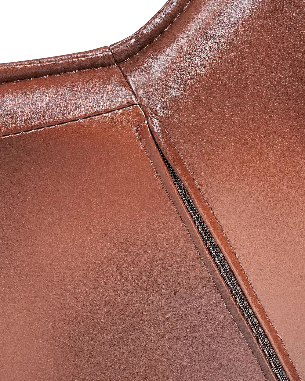 Desk Chair Faux Leather Dark Brown Syasia