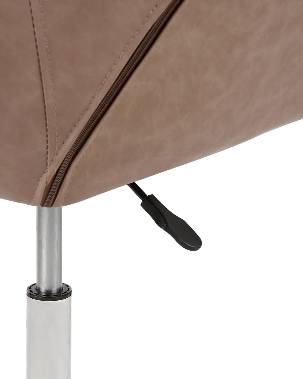 Desk Chair Faux Leather Light Brown Syasia