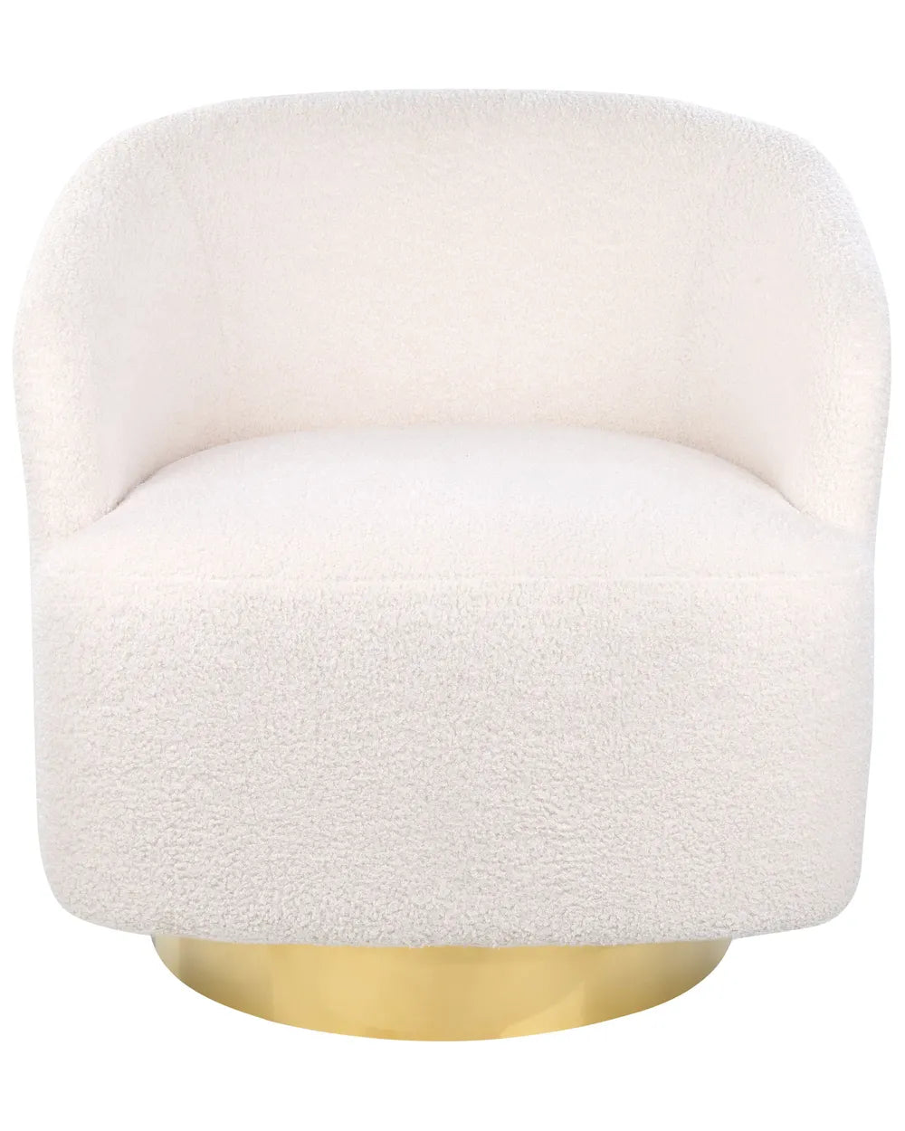 Swivel Armchair Boucle Off-White Hana