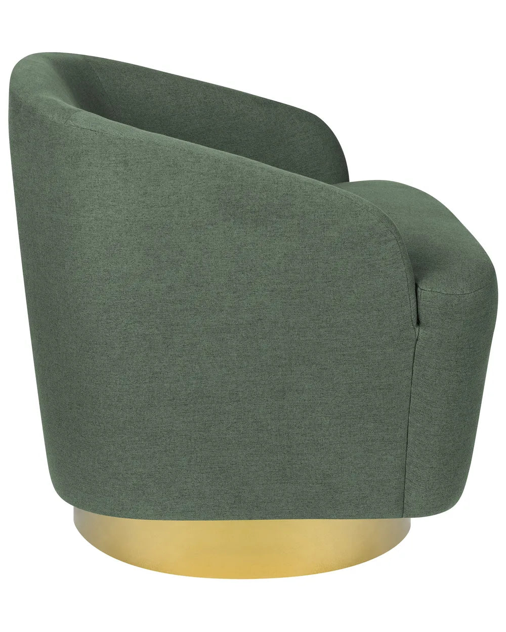 Swivel Armchair Fabric Green Hana