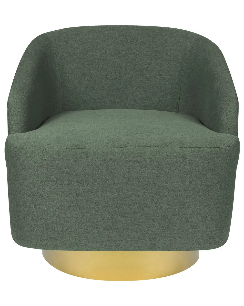 Swivel Armchair Fabric Green Hana