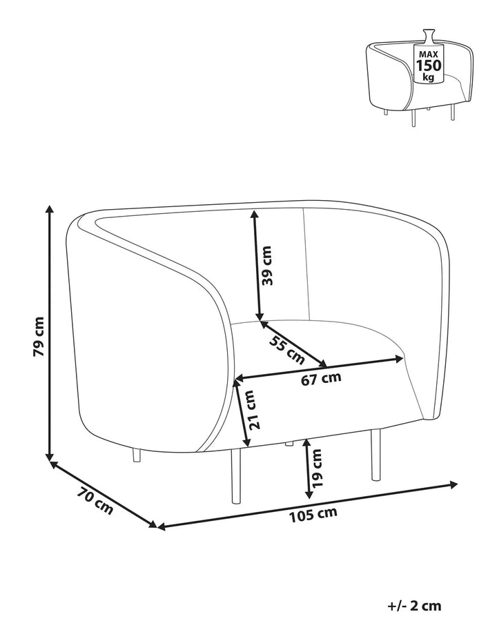 Armchair Velvet Orange Liam