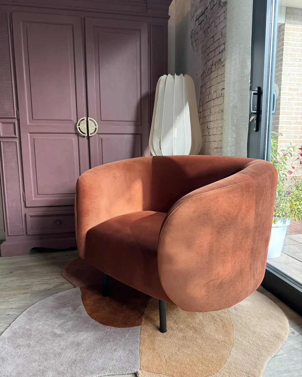 Armchair Velvet Orange Liam