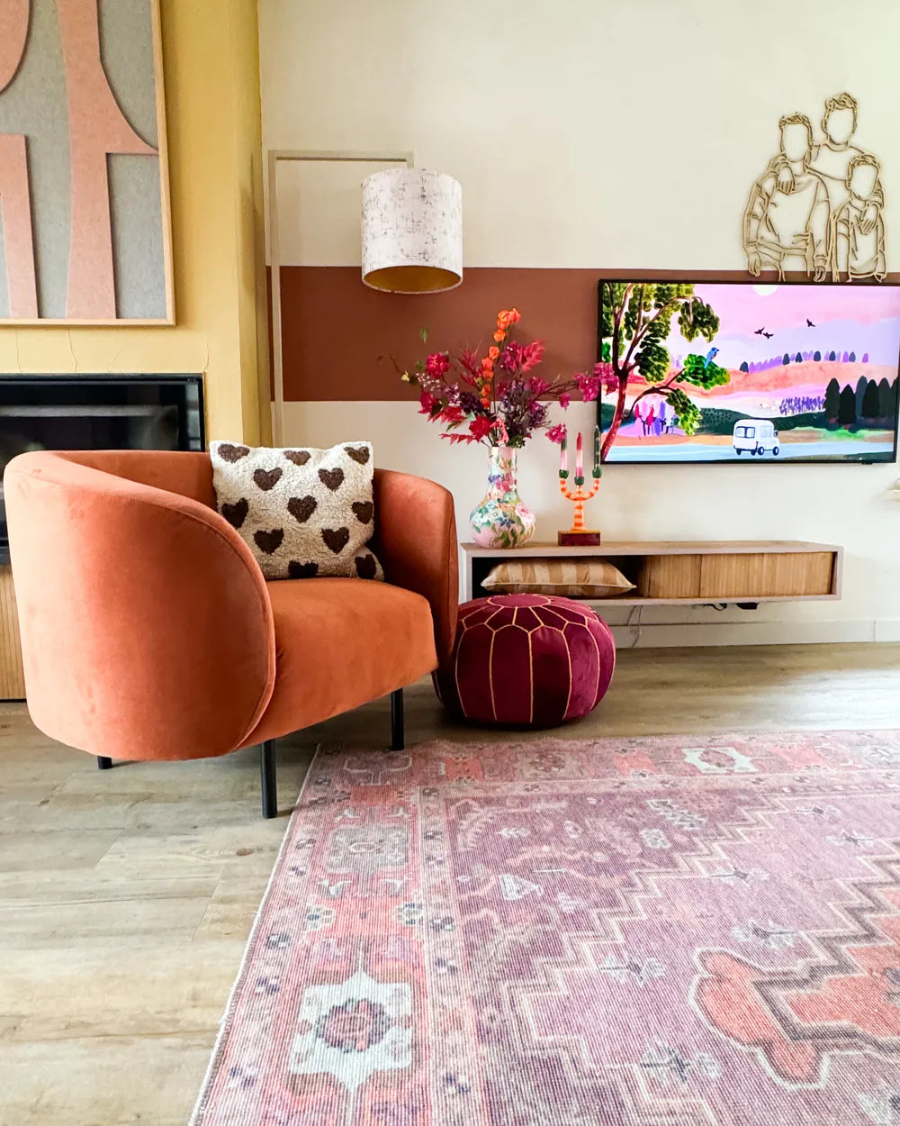 Armchair Velvet Orange Liam