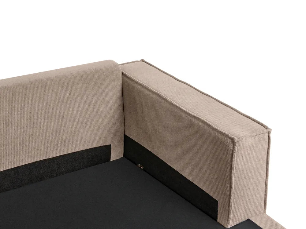 Corner Sofa Fabric Taupe Left Hand Adna