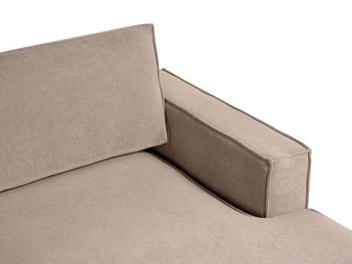 Corner Sofa Fabric Taupe Left Hand Adna