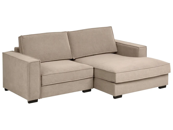 Corner Sofa Fabric Taupe Left Hand Adna