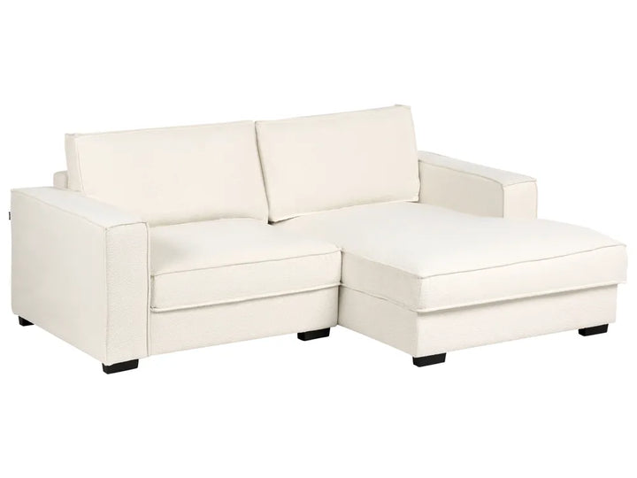 Corner Sofa Boucle Light Beige Left Hand Adna