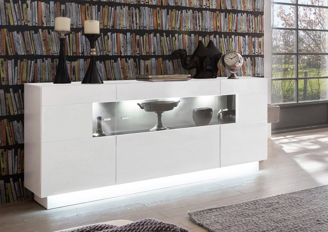 Display Sideboard Cabinet White Gloss Sensis 84