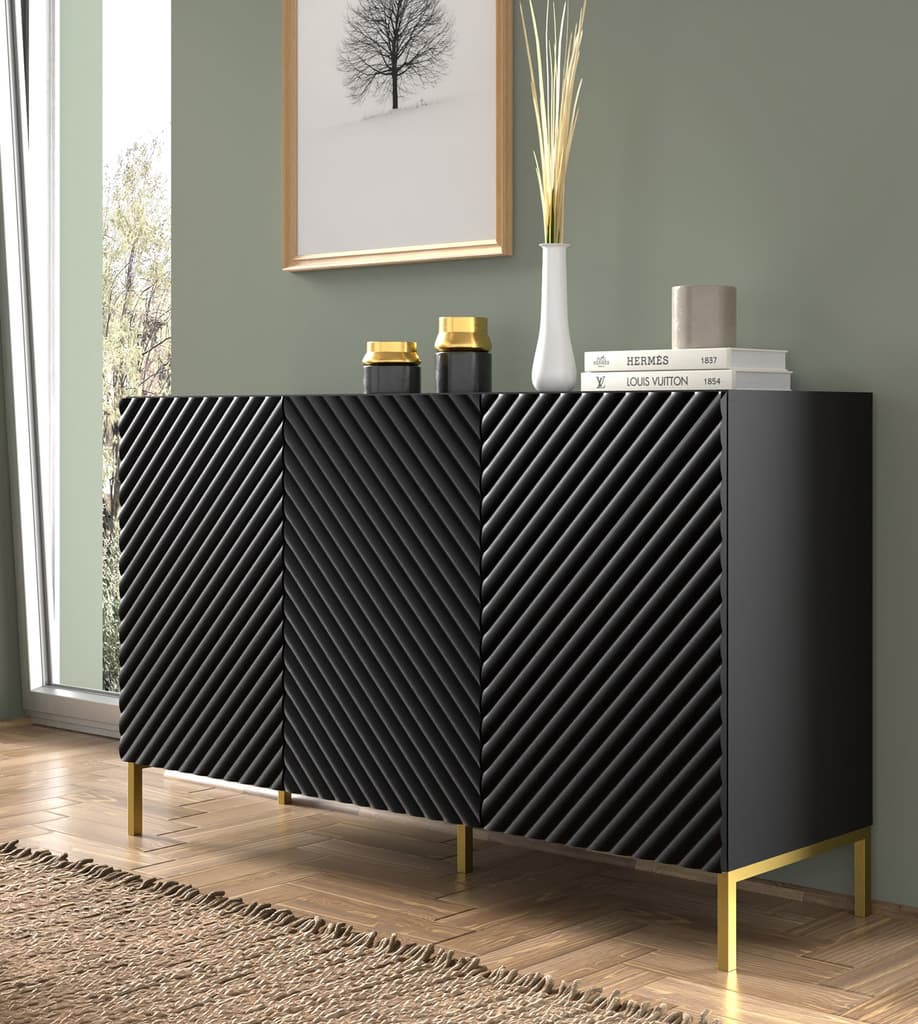 Sideboard Cabinet 150cm Black Surf