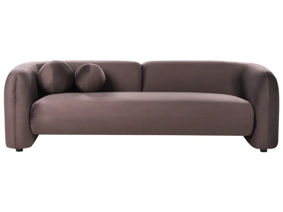 Brown sofa on a white background
