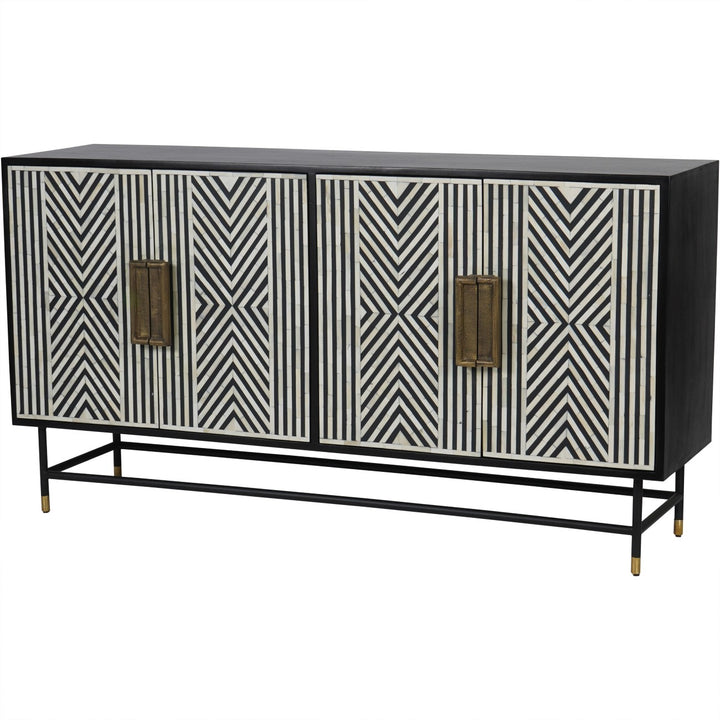 Libra Delaney Bone Inlay Four Door Buffet Cabinet