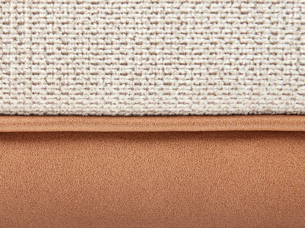 Corner Sofa 3 Seater Fabric Light Beige Right Hand Deaneen